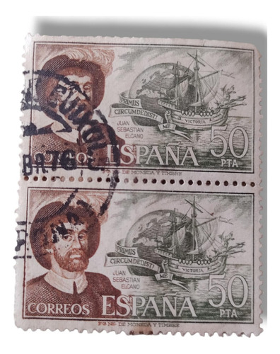 Estampilla España Sello Postal J.s. El Cano