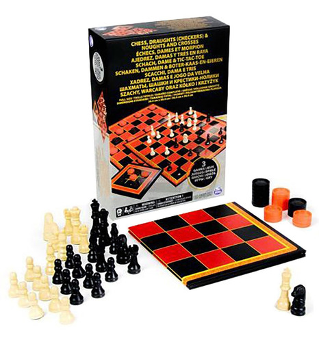 Juego Damas Ajedrez 3 En Raya Set Nuevo Cod 98377 Bigshop