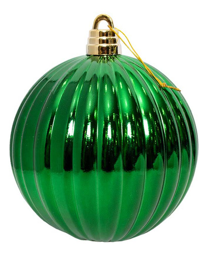 Bambalina De Navidad Acanalada 15cm Color Verde Brillante