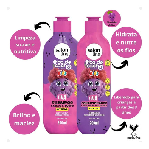 Salonline Kit Shampo + Condicionador Todecachos - Uva