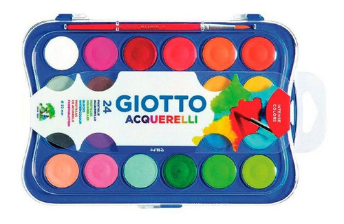 Acuarelas Giotto Estuche X 24 Colores Premium + Pincel