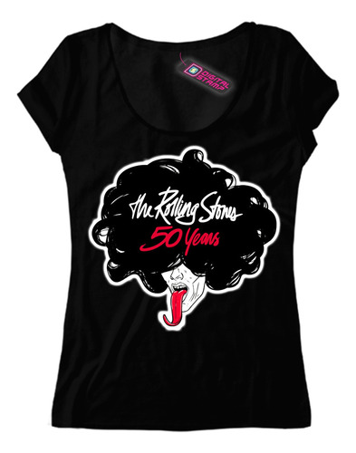 Remera Mujer The Rolling Stones 50 Years Años 6 Dtg Premium