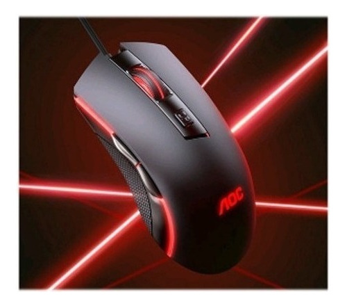 Mouse Gamer Profesional Usb Aoc Gm120 2400dpi Luces Rgb