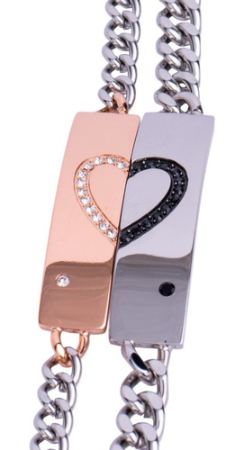 Pulseras Parejas Novios Tipo Esclava Navidad Luckyly Diámetro 10 cm