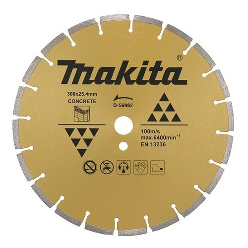 Disco Diamantado Makita D-56982 300mm Concreto Marmol Pared
