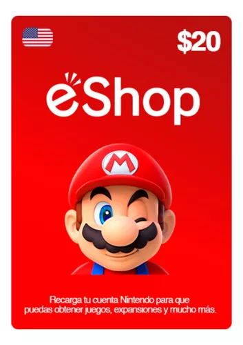 Tarjeta Nintendo Eshop $20