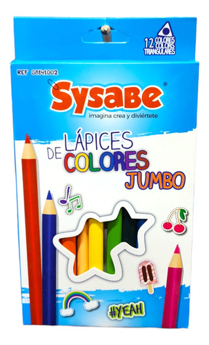 Colores Jumbo Sysabe 12 Creyones
