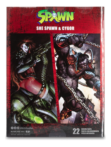 Sm Mcfarlane 2 Pack Figura 7 She Spawn & Cygor (gold Label)