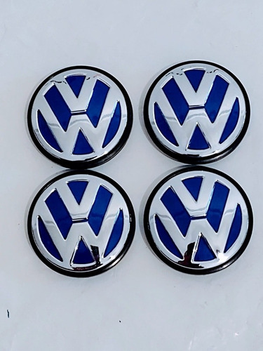 Centros Rines Azules Volkswagen 65 Mm Bora Jetta Golf