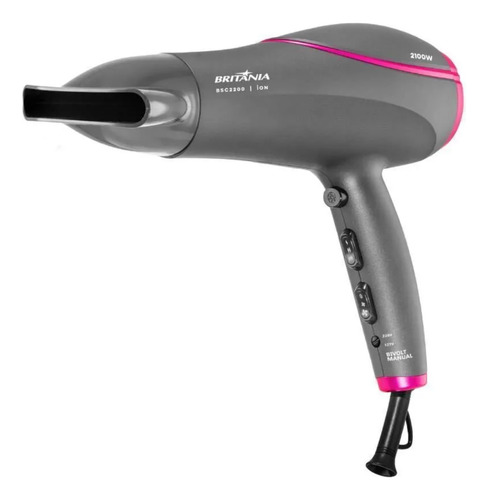 Secador De Cabelos 127/220V Britânia 2100w Tourmaline Íon