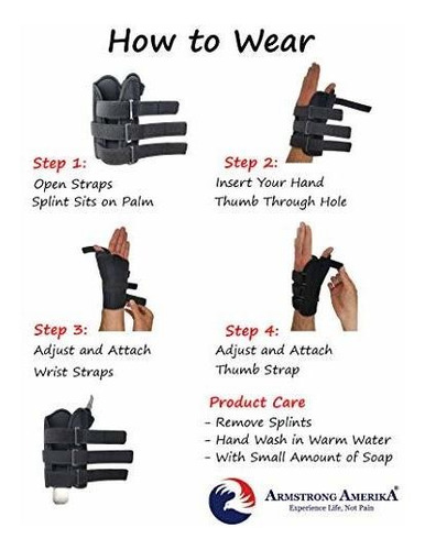 Férula De Espiga Para Pulgar Y Muñequera: Férula Corta Pa
