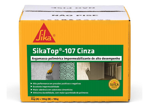 Impermeabilizante Semiflexível Sika Top 107 Cinza 18kg