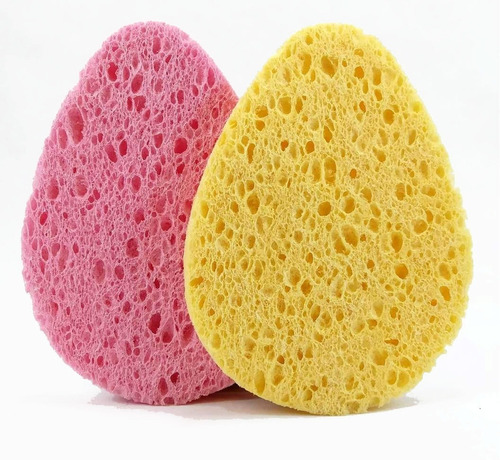 Imagen 2 de 9 de Set De 24 Unidades Esponjas Vegetales Para Maquillaje