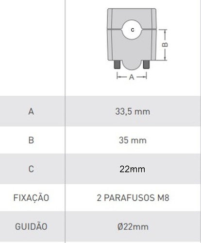 Imagem 3 de 8 de Adaptador Riser Guidão Crf Ttr 230 Fazer Lander Tenere 250