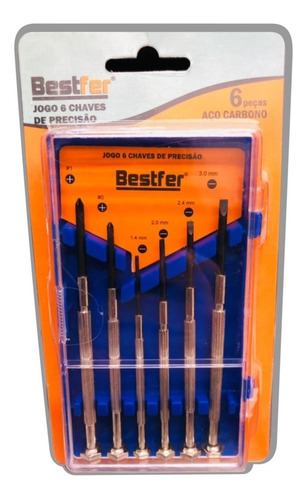 Imagem 1 de 4 de Kit Jogo De Chave De Precisão Relojoeiro 6 Peças + Estojo