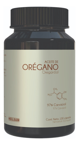 Aceite De Orégano Orgánico | 100 Softgels | 97% Carvacrol |