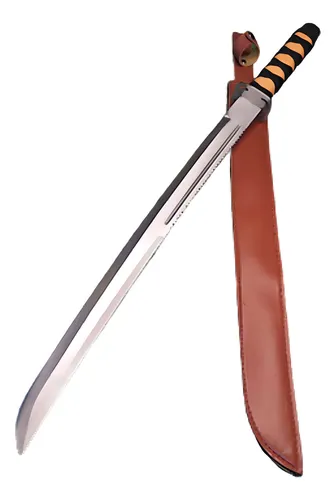 comprar Espada Samurai Katana Wild 70cm Com Fio Corte + Bainha Couro
