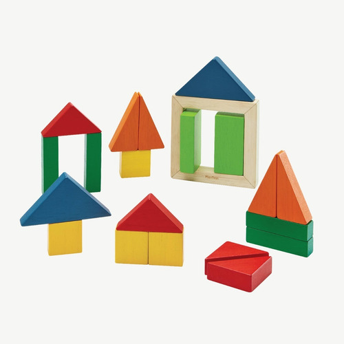 Juego Bloques De Fracciones Geométrico 20 Pzs Plan Toys