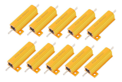 10 Peças 50 W 4 Ohms Resistores De Alimentação Revestidos