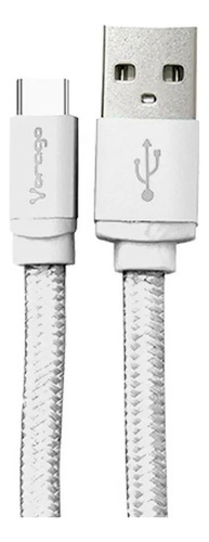 Cable Usb-tipo C 2.4a Carga Rapida Y Datos Vorago Cab-123 Color Blanco