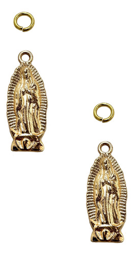 Dije Virgen De Guadalupe 2.2cm Dorada, 100 Pzas