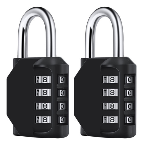 - 2pcs Candado De Combinación De 4 Dígitos, Candado Por
