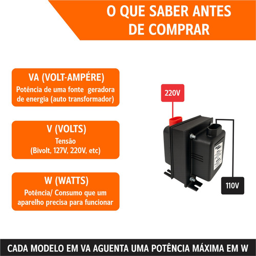 Autotransformador 5000va Bivolt Para Ar Até 18000btus Tech Max