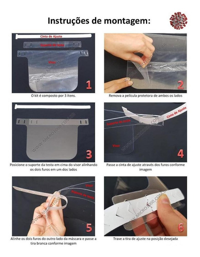 Imagem 4 de 6 de Máscara De Proteção Facial ( Face Shield )