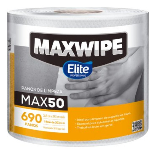 Bobina Paños De Limpieza Maxwipe 690 Unidades 1 Rollo Elite