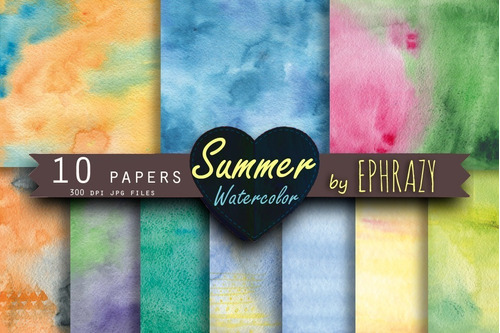 Papeles Fondos Digitales - Summer Water Color
