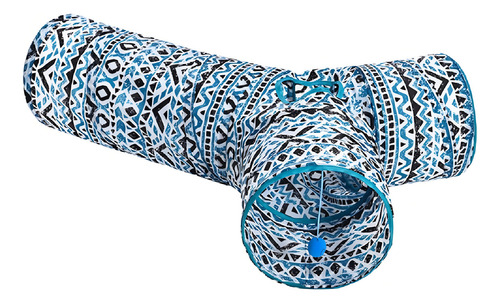 Brinquedo Para Gatos Tunel Para Gatos Com 3 Saidas Cor Azul-celeste