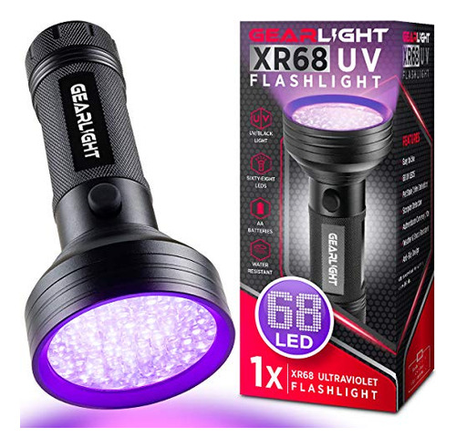 Gearlight Uv Linterna De Luz Negra Xr68 - Potentes Linternas