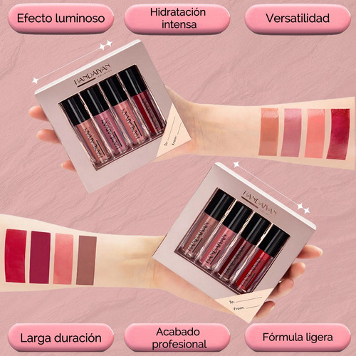 Labial, X4 Pintalabios Matte - g a $32880