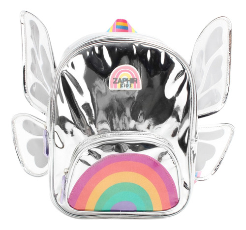 Mochila 12 Pulgadas Jardin Zaphir Kids Metalizada Arcoiris 