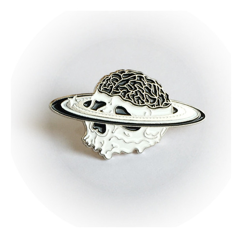 Pin Calavera Cerebro Halloween Broche Metal Prendedor