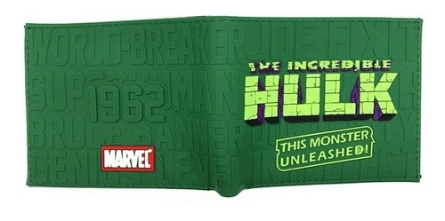 Marvel El Increíble Hulk Billetera En Goma De Caucho