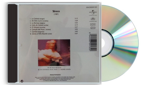 Paco De Lucia Cd Siroco Guitarra Flamenco Jazz España (Usado)