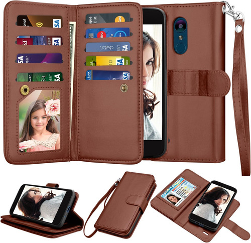 Njjex Compatible Con LG Aristo 4 3 Funda Tipo Cartera, Funda