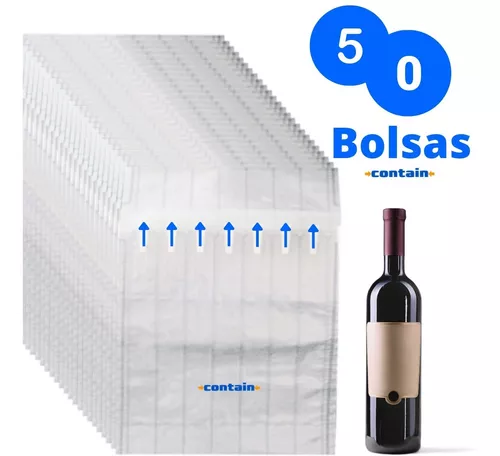SuperBol - 100 Bolsas burbuja protectora para Botellas 35×15