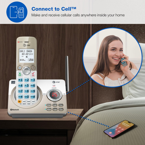Teléfono Inalámbrico At&t Dl72119 Dect 6.0 Con Conexión Blue