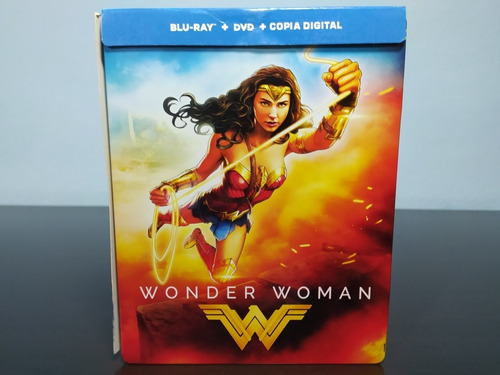 Película Wonder Woman Blu-ray Y Dvd Steelbook Original (: