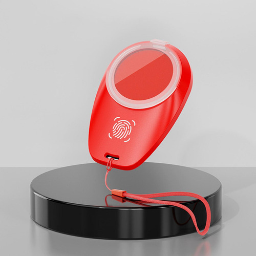 Almohadilla De Tinta Compatible Con Huellas Dactilares, Rojo