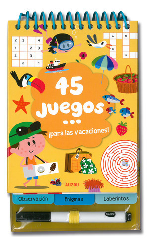 45 JUEGOS... ¡PARA LAS VACACIONES! - VARIOS, de Varios. Editorial Auzou, tapa blanda en español