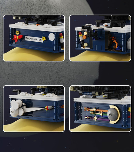 Modelo De Bloque De Construcción De Sistema Solar, Estilo Mo