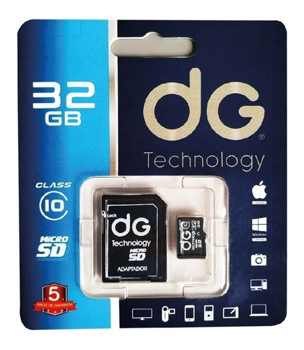 Memoria Micro Sd 32gb Clase 10 + Adaptador Dg Original