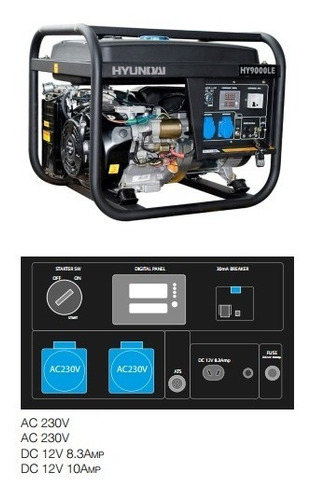 Generador Hyundai Gasolina 6/6,5 Kw/kva - Powershop