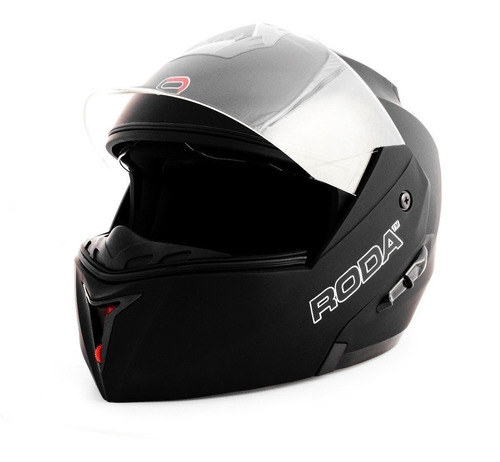 Imagen 6 de 7 de Casco Roda Revenge Negro Mate Con Bluetooth Certificado Dot