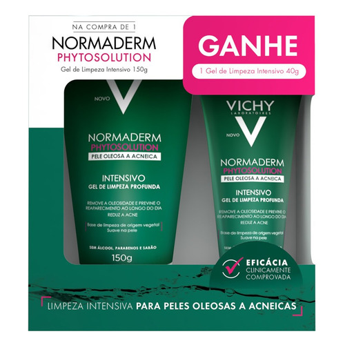 Kit 2 Gel De Limpeza Profundo Intensivo Normaderm 150g Vichy Tipo de pele os tipos de pele