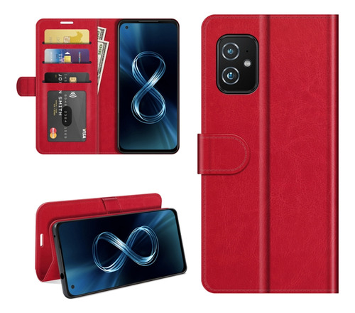 Funda De Tpu De Cuero Texturizado Para Asus Zenfone 8 R64