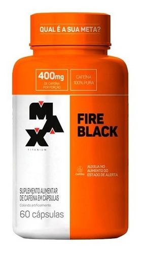 Cafeína 420mg Ultimate Fire Black 60cps - Max Titanium